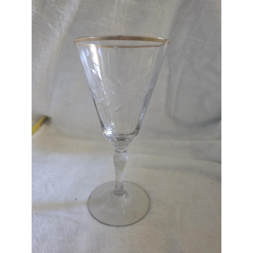 Vintage Lenox Fontaine Crystal Water Goblet, Mid-Century Modern Single Glass